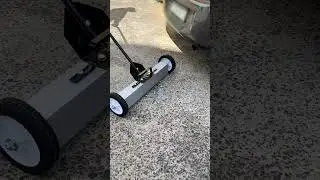 Magnetic Sweeper in Action in the carpark