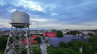 Drone over neighborhood