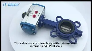 Double Offset Carbon Steel Hard Seal Pneumatic Control Butterfly Valve  #PneumaticButterflyValve