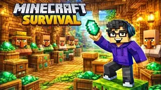 MAKING VILLAGERS TRADING HALL IN MINECRAFT SURVIVAL WORLD|DAY-4 OF 75 DAYS STREAM CHALLANGE ⚔️