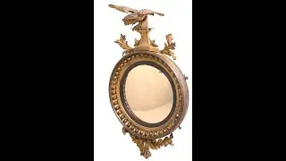 Regency Giltwood Circular Convex Mirror