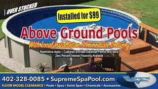 Supreme Spa & Pool Floor Model Clearance Sale 15.1 2024