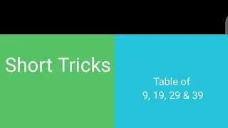 Table of 9, 19, 29 & 39 | Short tricks | Maths Academy by Sir Aslam