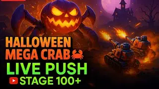 🎃 Halloween Mega Crab LIVE | Pushing Stages & Boosted Statues | Boom Beach