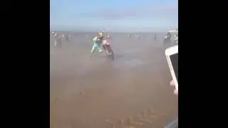 🤯🙈Big crash! Weston-super-Mare beach race☝