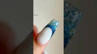 Unique ocean design 🌊 Easy and beautiful 🤩 French #frenchdesign #nailart