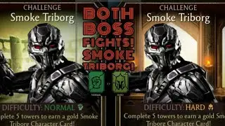 Smoke Triborg Challenge Both Modes, Boss Fight in (Mortal Kombat Mobile)!!