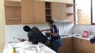 Desain Kitchen Set Minimalis Finishing HPL