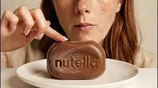 Nutella soap eating ASMR Drip I Try not to crave challenge 😋 #chocolate#asmr#food#nutella