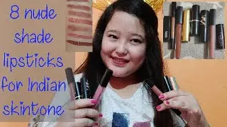 8 nude shade lipsticks for Indian skin tone under Rs. 500 |Hand and lip swatches | Sparkling Diva !!