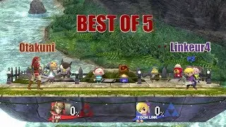 【SSB4】- Best Of 5 - Otakuni (Falco, Cloud, Link) vs Linkeur (Toon Link)