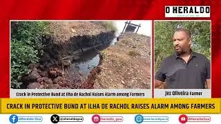 Crack in Protective Bund at Ilha de Rachol Raises Alarm among Farmers