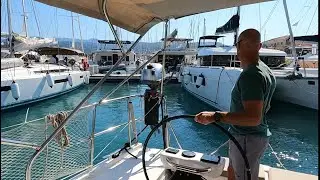 Awesome sailboat docking