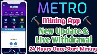 Metro Network mining app | New Update & Live Withdrawal With Proof | tamil
