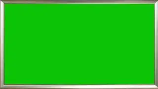 Silver Frame with Green Screen Background | HD Smart TV Screensaver | Chroma Key Effects