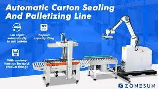 ZONESUN ZS-FXMD2 Multi-Function Automatic Carton Sealing Palletizing Machine for End Production Line