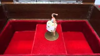 Vintage Reuge dancing ballerina musical jewelry box