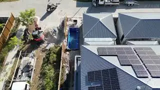 Drone View: Mid-Construction of a 5.7m Esprit Plunge Pool in a Townhouse