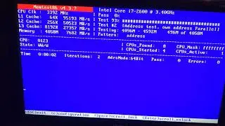 Memtest86 тестирование оперативной памяти
