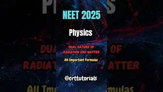 All Important formula of Dual nature of Light #neet2025#physics #importantformula#dualnatureoflight
