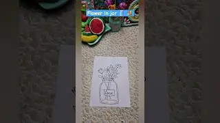 Today I made flower in jar !! #short #yt short #creativity #anshra Zubair #art #DIY #art and craft.