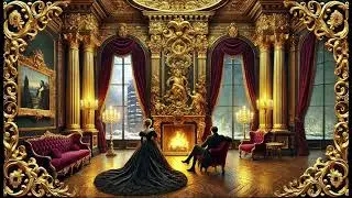 🎨 Envy's Window Oil Painting | Gold Frame Art | 4K TV Art | 12 Hours