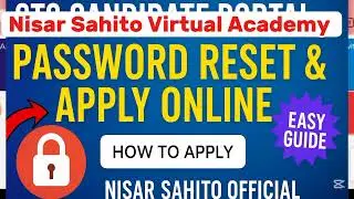How to forgot Password | sts candidate portal| nisar Sahito Official   #nisarsahitoofficial