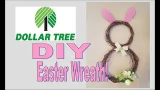DIY Dollar Tree Easter Bunny Wreath