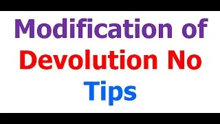 Modify Devolution No tagged in Estimate
