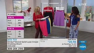 Slinky Brand Solid Luxe Crepe Walking Short