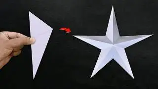 How to Make Five Pointed Paper Star, Christmas Decoration Ideas, 5 pointed paper star, ornaments