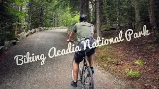 Biking the carriage roads in ACADIA NATIONAL PARK. (Geoff and Lea's Maine Adventure)