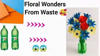 How To Make Floral Wonders From Waste | How To Make Flower Garden With Plastic Bottles