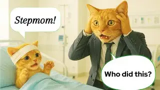 Poor Kitten's Struggle with Stepmother's Cruelty #cat #cutecat #aicat #shorts