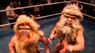 Nacho & Esqueleto VS The Satan's Cavemen | Tag Team Terror | Nacho Libre | CLIP