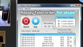 Skype Recorder for Windows - Recording Video Side by Side with Replay Telecorder for Skype