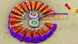 Lot Of Flower Pots Vs Two Chakri Vs Blue Matchstick Chain Reaction Domino Amaging Experiment 😱 |