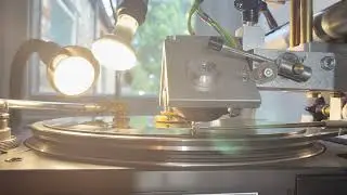 Lathe cutting Hylu's 'Latent Variables Vol. 2' on black vinyl