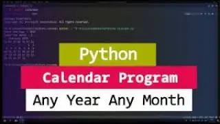 how to create calendar || with python || in telugu