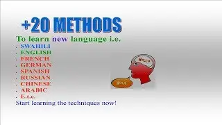 +20 NEW LANGUAGE LEARNING TECHNIQUES