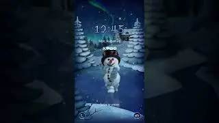 Galaxy Premium Theme - Funny Dancing Snowman Animated Lockscreen