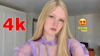 4K Lingerie Try On Haul See Everything Sheer Transparent Micro Bikini & See-through Dresses 