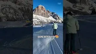 That view of the Dolomites! 😍 Italy's winter playground! 🇮🇹🏔️