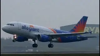 ALLEGIANT Airbus A319 DELIVERY Flight at Stansted Airport