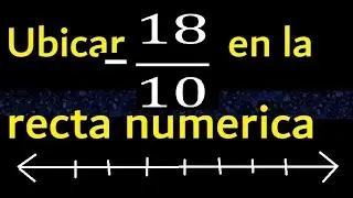 Ubicar -18/10 en la recta numerica , fraccion negativa en la recta , fracciones