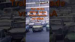 Ost-Berlin, 1980er Jahre: Trabi-Parade vor dem MfAA