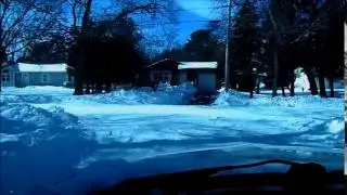 Coming home in the snow.