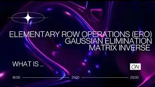 A251 STTQK1013 ASSIGNMENT : Elementary Row Method , Gaussian Elimination & Matrix Inverse Method