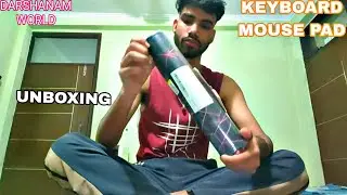 Darshanam world Keyboard Mat Unboxing | Large Mouse Pad with Shortcut Keys for Desk Setup 