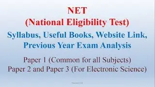 UGC-NET Paper 1 & 2,3 (Electronic Science) Syllabus, Useful Books, Previous Exams Analysis